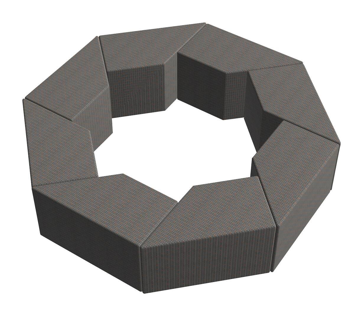 Image for Classroom Select Soft Seating NeoFuse Twirl 8-Piece Ottoman Set, 76-1/2 x 76-1/2 x 18 Inches from School Specialty